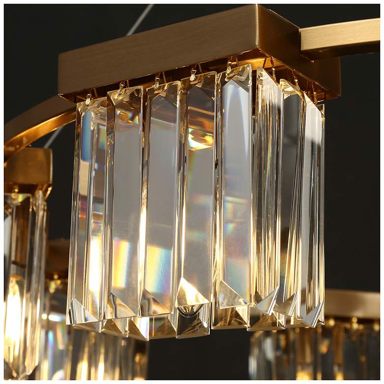 Image 3 Labradorite 8-Light Gold Crystal Chandelier more views