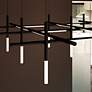 5_Labyrinth 74.25" Satin Black Square Chandelier more views