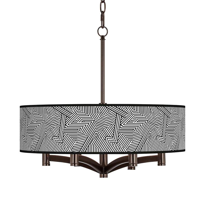 Image 1 Labyrinth Ava 6-Light Bronze Pendant Chandelier