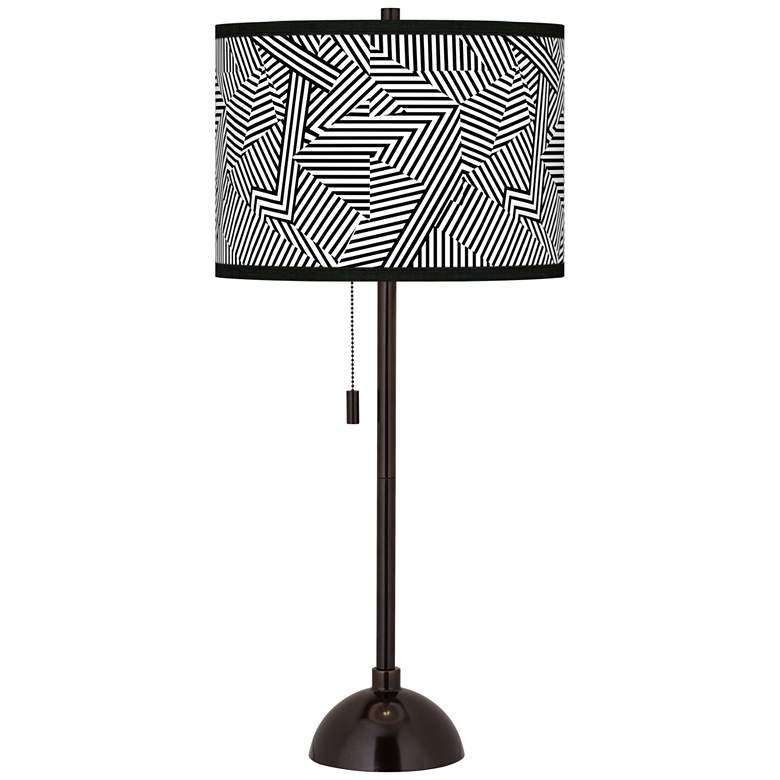 Image 1 Labyrinth Giclee Glow Tiger Bronze Club Table Lamp