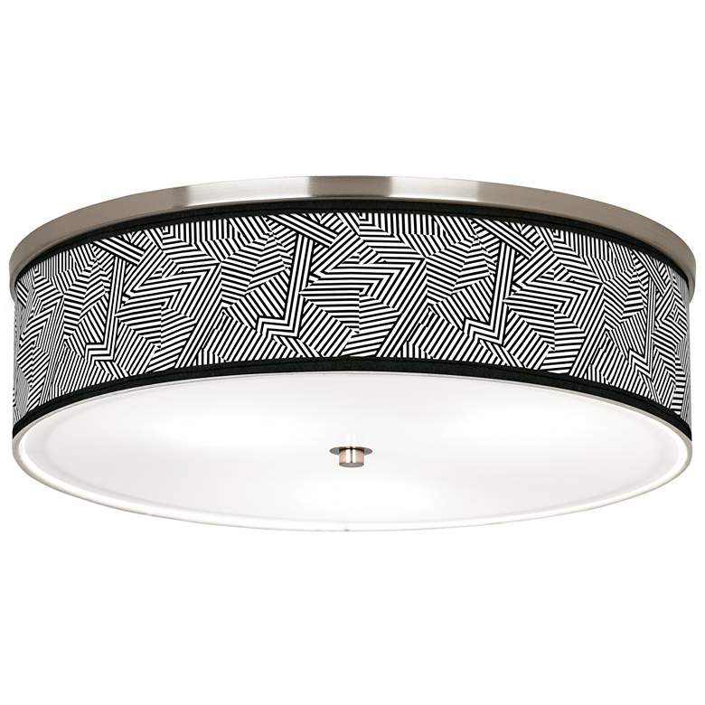Image 1 Labyrinth Giclee Nickel 20 1/4 inch Wide Ceiling Light