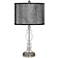 Labyrinth Silver Metallic Apothecary Clear Glass Table Lamp