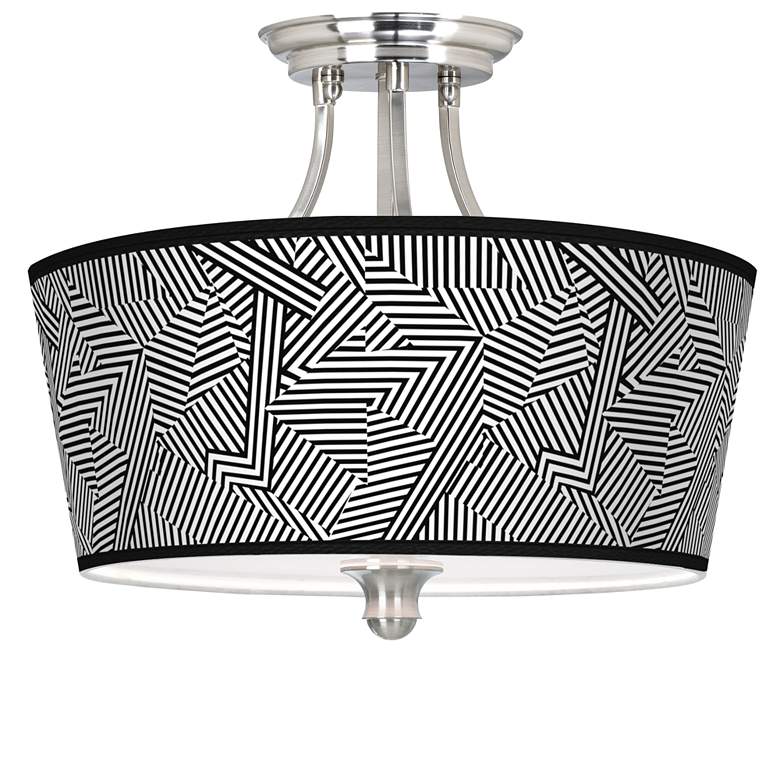 Image 1 Labyrinth Tapered Drum Giclee Ceiling Light