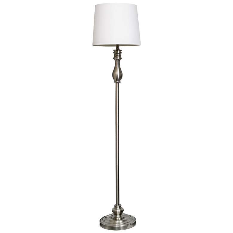 Image 2 Lacassie Brushed Steel 3-Piece Floor and Table Lamp Set more views