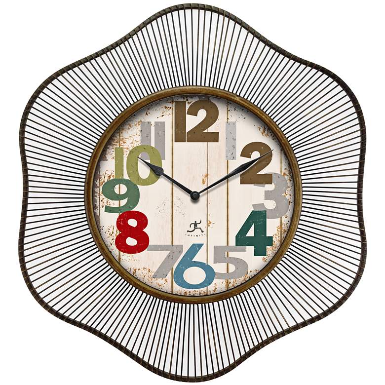Image 1 Lace Black 31 1/2 inch Round Wall Clock