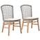 Lace Platinum Rope and Stone Wash Dining Chairs Set of 2