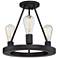 Lacey 13" Wide Black Ceiling Light with LED Edison Bulbs