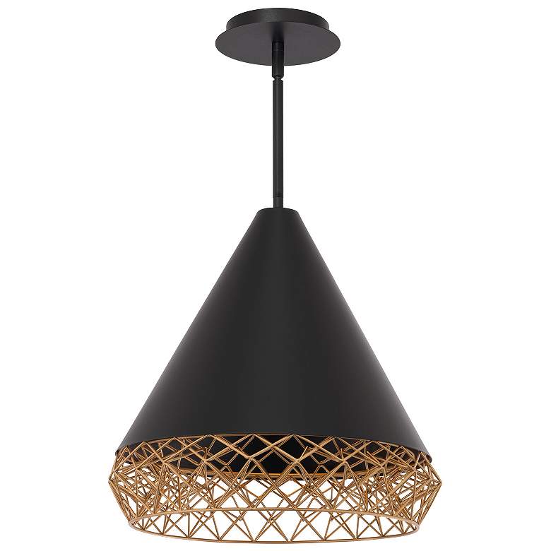 Image 1 Lacey 15.88 inchH x 15.75 inchW 1-Light Pendant in Black
