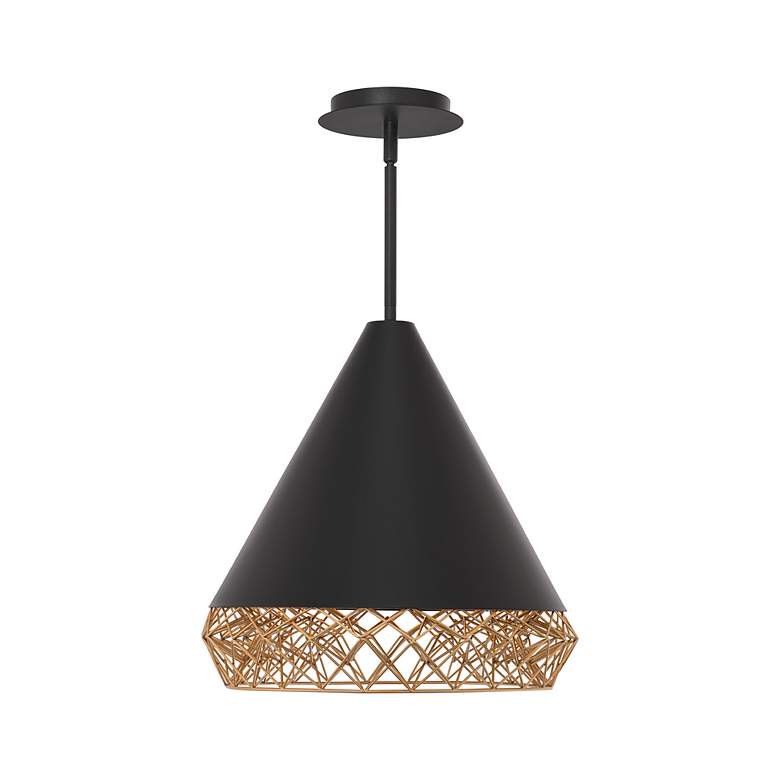 Image 3 Lacey 15.88"H x 15.75"W 1-Light Pendant in Black more views