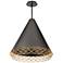 Lacey 21.88"H x 22"W 1-Light Pendant in Black