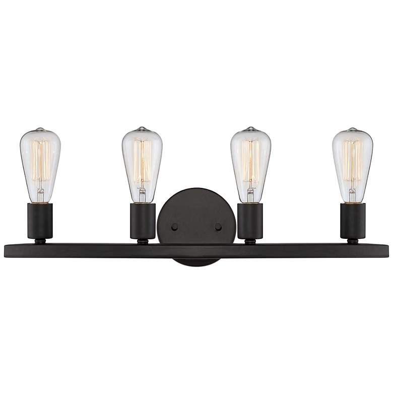 Image 1 Lacey 24" Wide 4-Light Black Bath Light