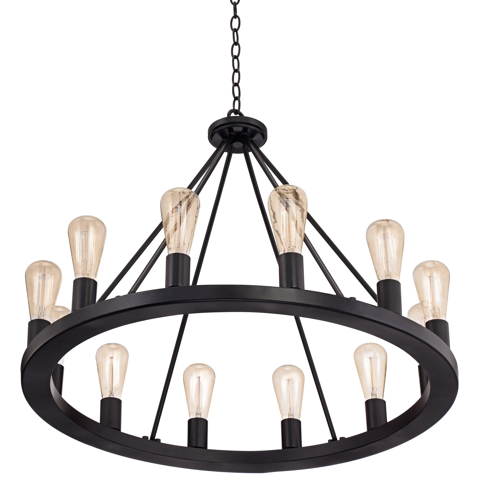 lacey 28 wide round black chandelier