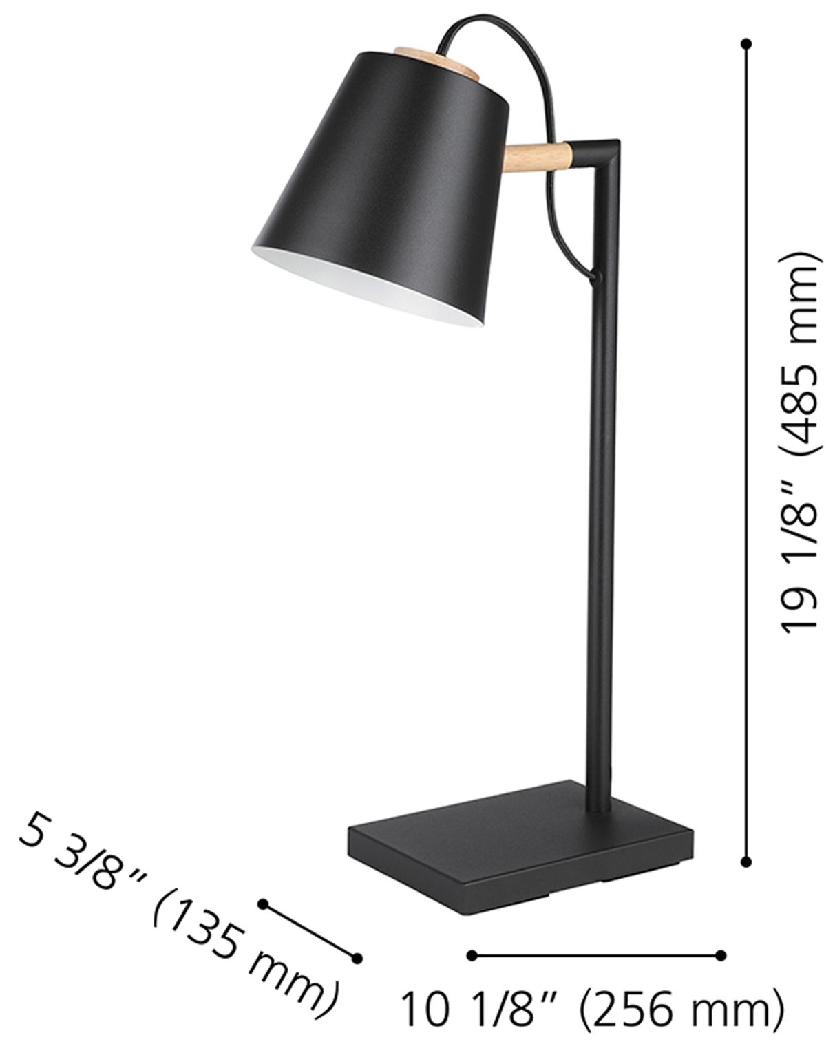 Image 4 Lacey - Table Lamp - Structured Black Finish - Black and White Shade more views