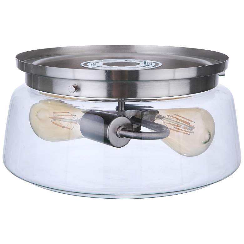 Image 3 Laclede 12"W Satin Aluminum 2-Light Outdoor Ceiling Light more views