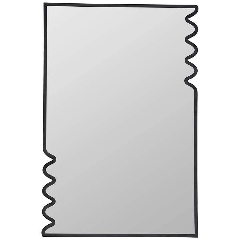 Image 1 Lacon Black Metal Wall Mirror