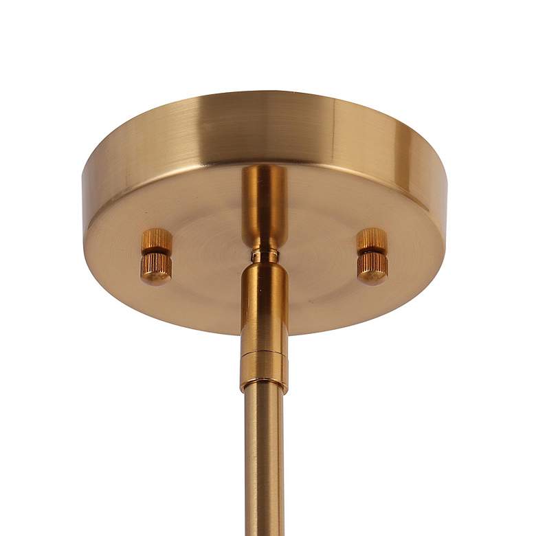 Image 5 Lacos 25"W Matte Black and Plating Brass 3-Light Chandelier more views