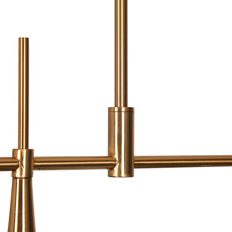 Image 6 Lacos 34 1/2" Wide Brushed Gold Black 3-Light Linear Pendant more views