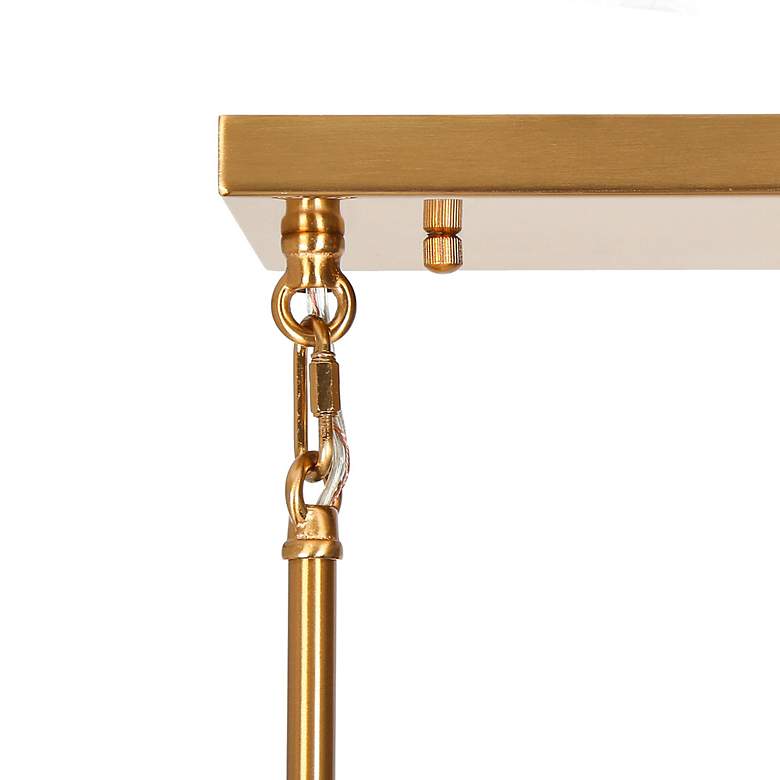 Image 7 Lacos 34 1/2" Wide Brushed Gold Black 3-Light Linear Pendant more views