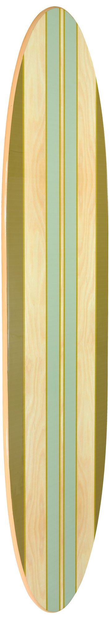 Image 4 Lacquered Wood Surfboard Wall Decor with Stripes (Vertical or Horizontal) more views