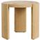 Lacy 20" Oak Round End Table with Plinth Base