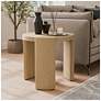 2_Lacy 20" Oak Round End Table with Plinth Base more views