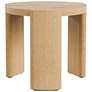 3_Lacy 20" Oak Round End Table with Plinth Base more views