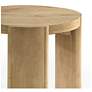 6_Lacy 20" Oak Round End Table with Plinth Base more views