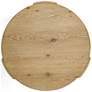 4_Lacy 42" Oak Round Coffee Table with Plinth Base more views