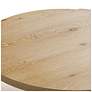 5_Lacy 42" Oak Round Coffee Table with Plinth Base more views