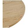 6_Lacy 42" Oak Round Coffee Table with Plinth Base more views