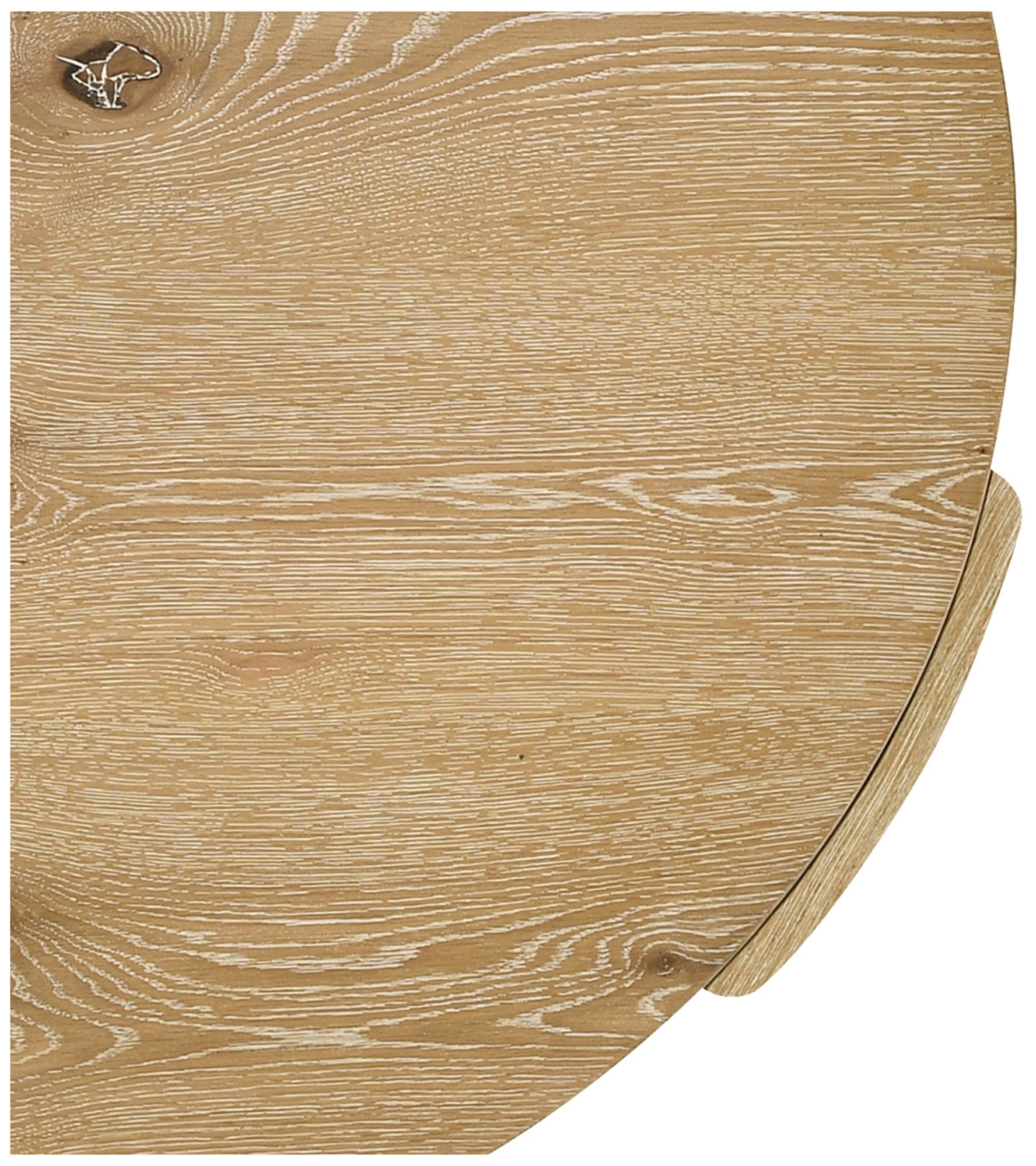 Lacy 42" Oak Round Coffee Table with Plinth Base