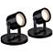 Ladera 5" High LED Accent-Uplight in Black Set of Two