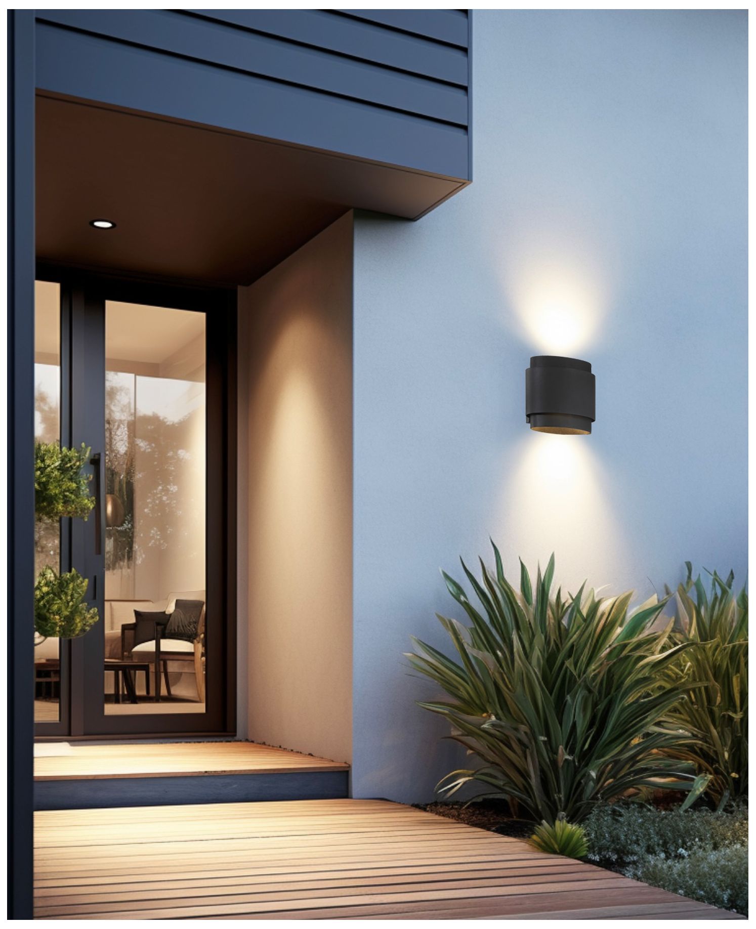 Image 4 Ladner Lane 7" High Sand Coal LED Outdoor Wall Light more views
