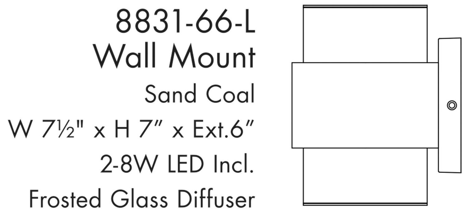 Image 7 Ladner Lane 7" High Sand Coal LED Outdoor Wall Light more views