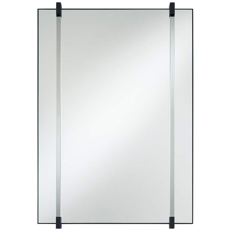 Image 2 Ladonna Matte Black 26 inch x 37 1/2 inch Rectangular Wall Mirror