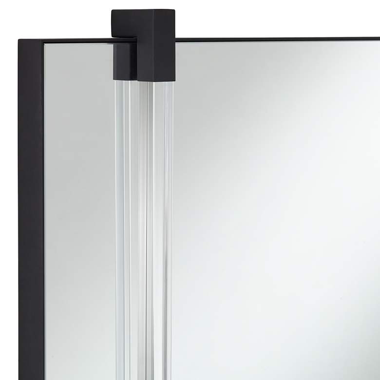 Image 3 Ladonna Matte Black 26" x 37 1/2" Rectangular Wall Mirror more views