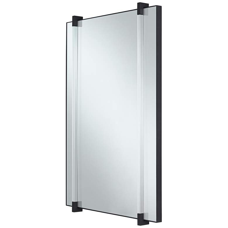 Image 6 Ladonna Matte Black 26 inch x 37 1/2 inch Rectangular Wall Mirror more views