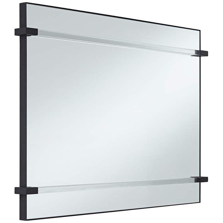 Image 7 Ladonna Matte Black 26 inch x 37 1/2 inch Rectangular Wall Mirror more views