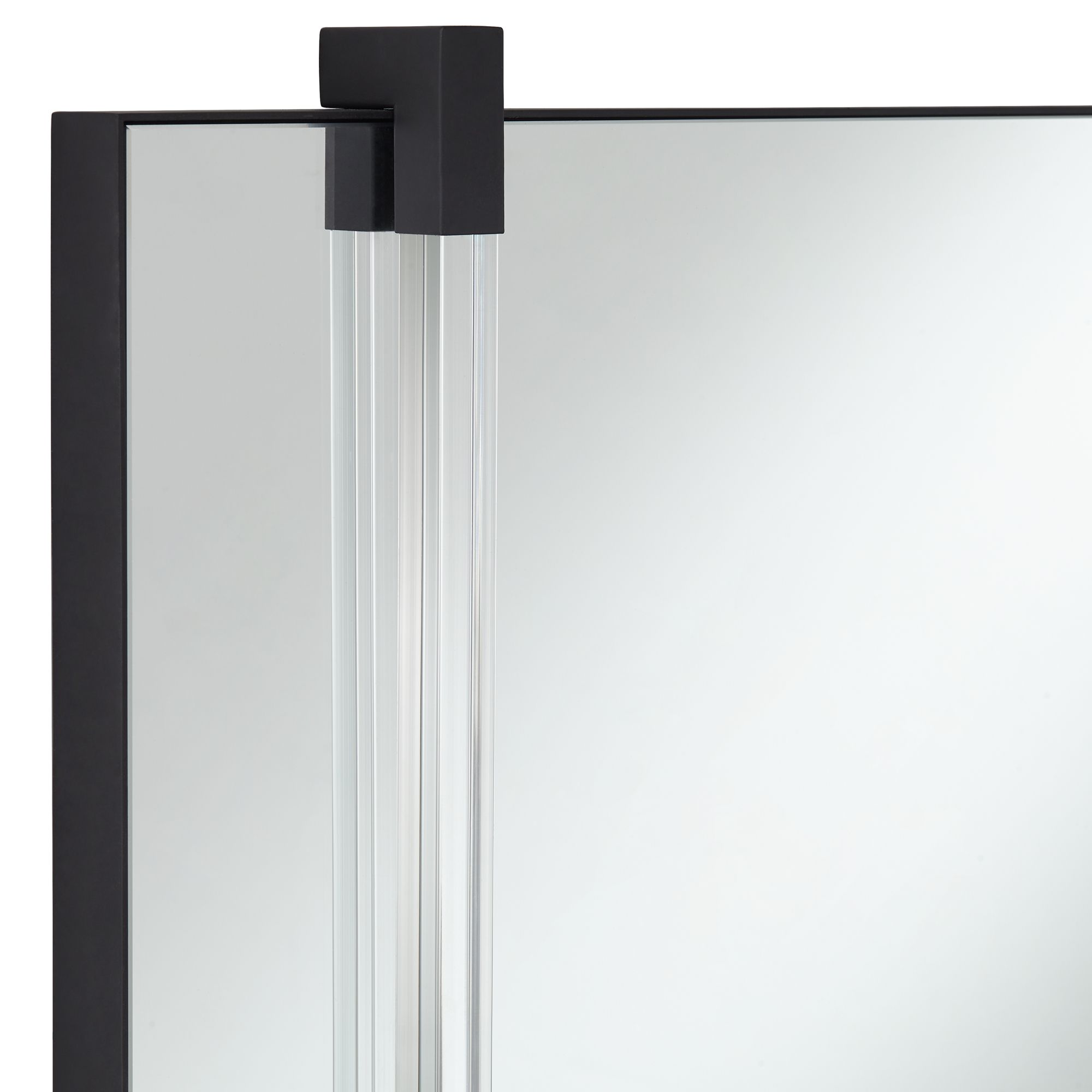 Image 2 Ladonna Matte Black 26" x 37 1/2" Wall Mirrors Set of 2 more views