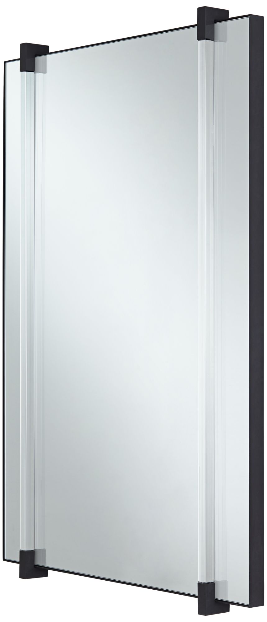 Image 5 Ladonna Matte Black 26" x 37 1/2" Wall Mirrors Set of 2 more views