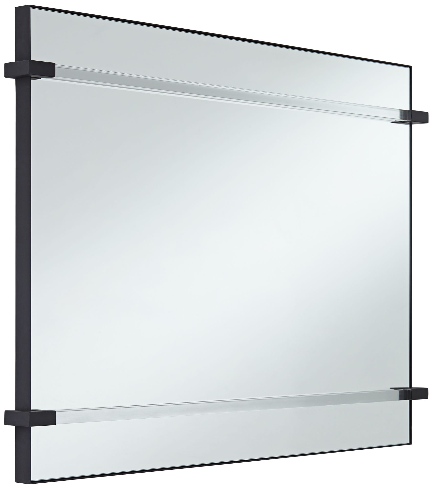 Image 6 Ladonna Matte Black 26" x 37 1/2" Wall Mirrors Set of 2 more views