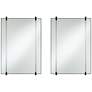 1_Ladonna Matte Black 26" x 37 1/2" Wall Mirrors Set of 2