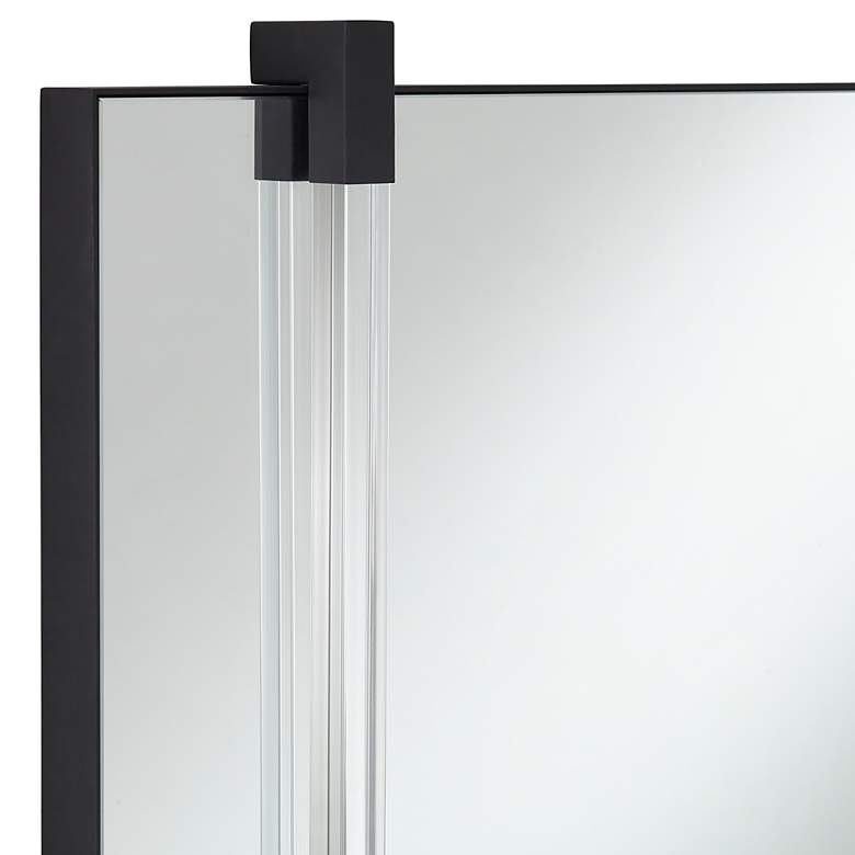 Image 2 Ladonna Matte Black 26" x 37 1/2" Wall Mirrors Set of 2 more views