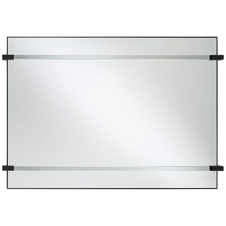 Image 4 Ladonna Matte Black 26" x 37 1/2" Wall Mirrors Set of 2 more views