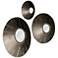 Ladue Gray and Bronze 20" Round Wall Mirrors Set of 3