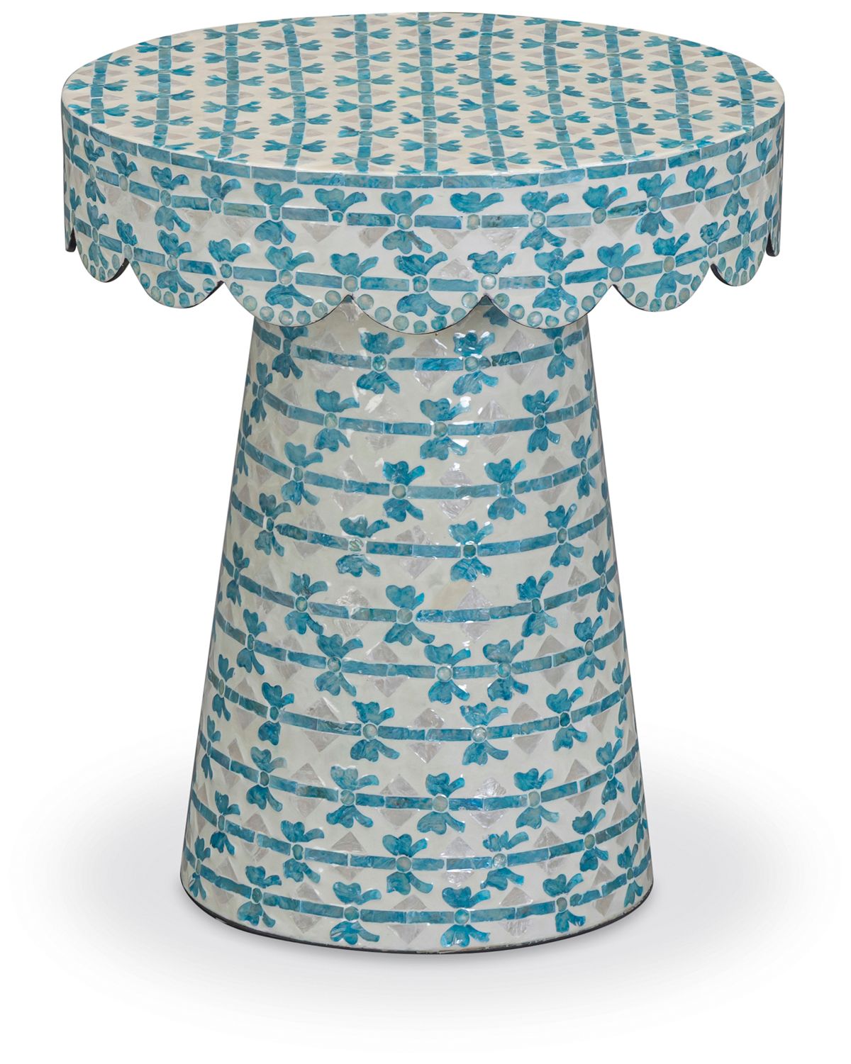 Image 2 Lady Blue Ribbon Capiz Shell Side Table more views