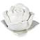 Lady Camellia White Ceramic Petal Covered Jar