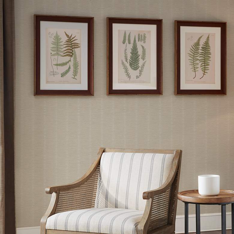 Image 1 Lady Fern 24 3/4" High 3-Piece Framed Wall Art Set