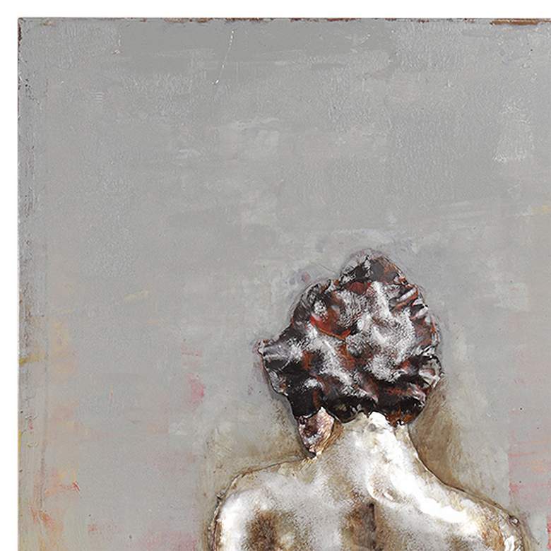 Image 3 Lady in Red 72" High Mixed Media Metal Dimensional Wall Art more views