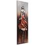 Lady in Red 72" High Mixed Media Metal Dimensional Wall Art